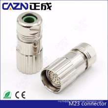 M23 623 signal connected plug connector